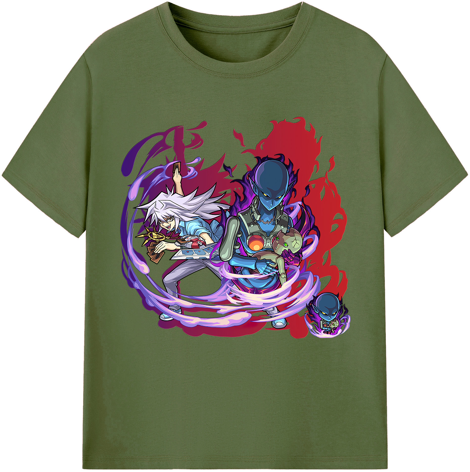 （画像用） 遊☆戯☆王 Yu-Gi-Oh! 綿100％半袖Tシャツ（フロントプリント）
